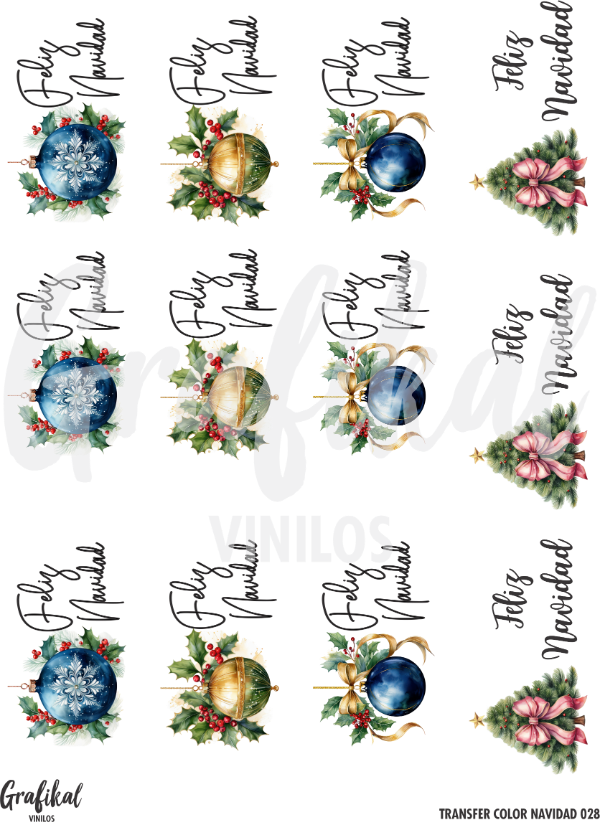 Producto - Transfer Color Navidad 028