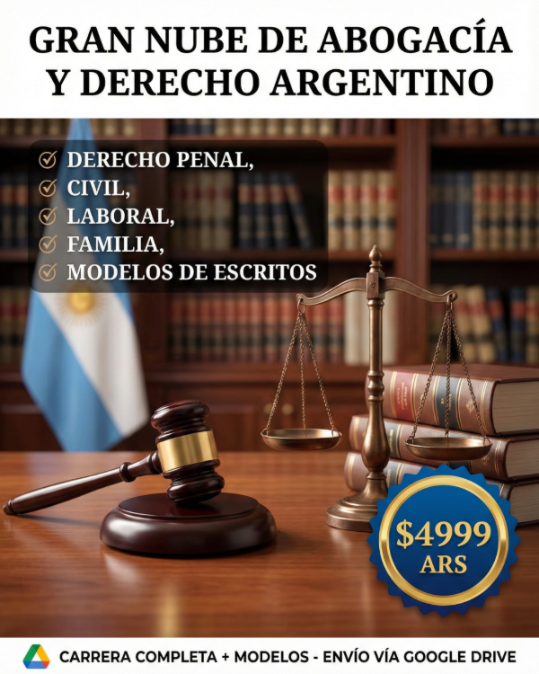 Producto - N35: GRAN NUBE DE ABOGACIA, CONTENIDOS DE CARRERA COMPLETA ARGENTINA + LIBROS!