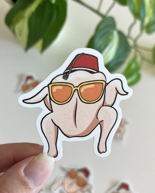 Producto - Sticker Blanco UV - Friends Cabeza de Pavo