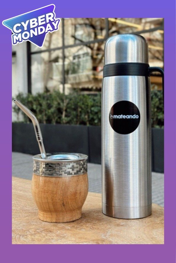 Producto - SET MATERO RÚSTICO MATE + TERMO + BOMBILLA