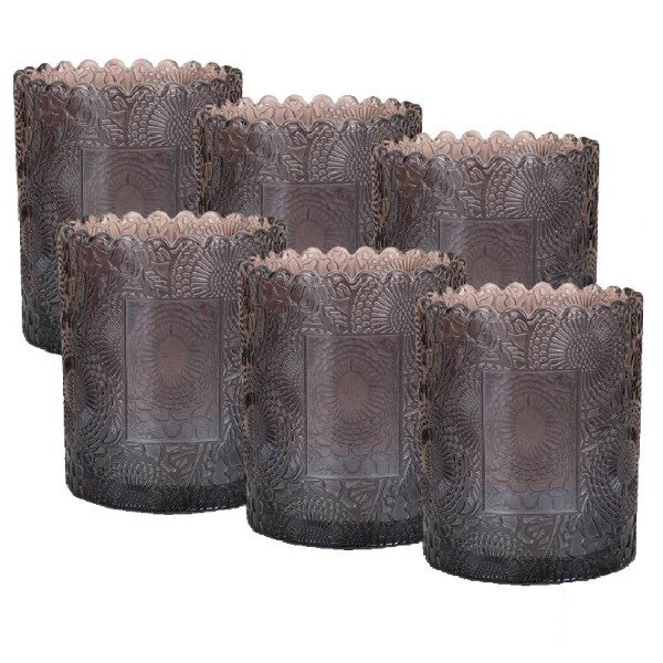 Producto - Recipiente vaso labrado p/velas 250ml