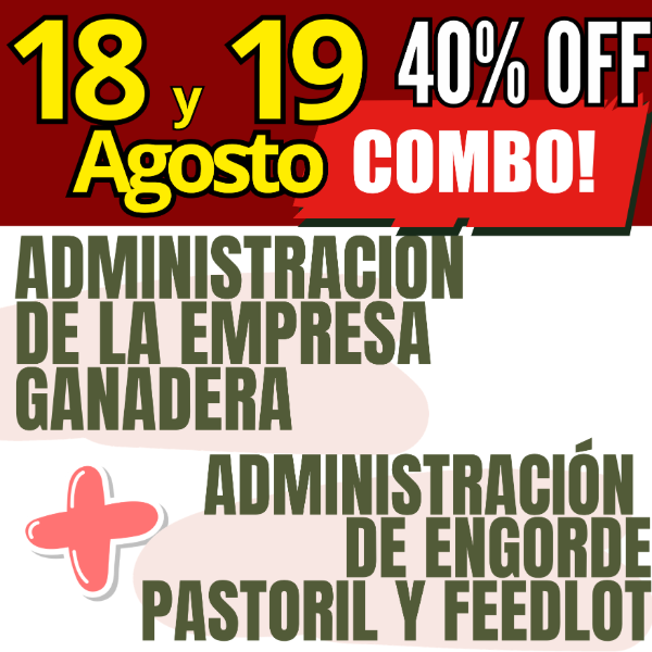 Producto - COMBO 2 CURSOS:     Gestión Ganadera  +  Engorde Pastoril y Feedlot