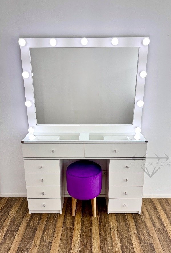 Producto - Espejo Hollywood XXL cajon a la vista patas dos cajoneras