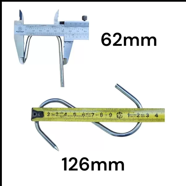 Producto - Gancho Carnicero Sabrosón Acero Cromado Modelo 5x5 - 1