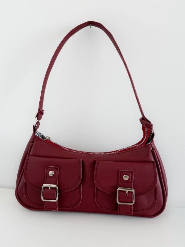 Producto - Cartera street pockets bordo