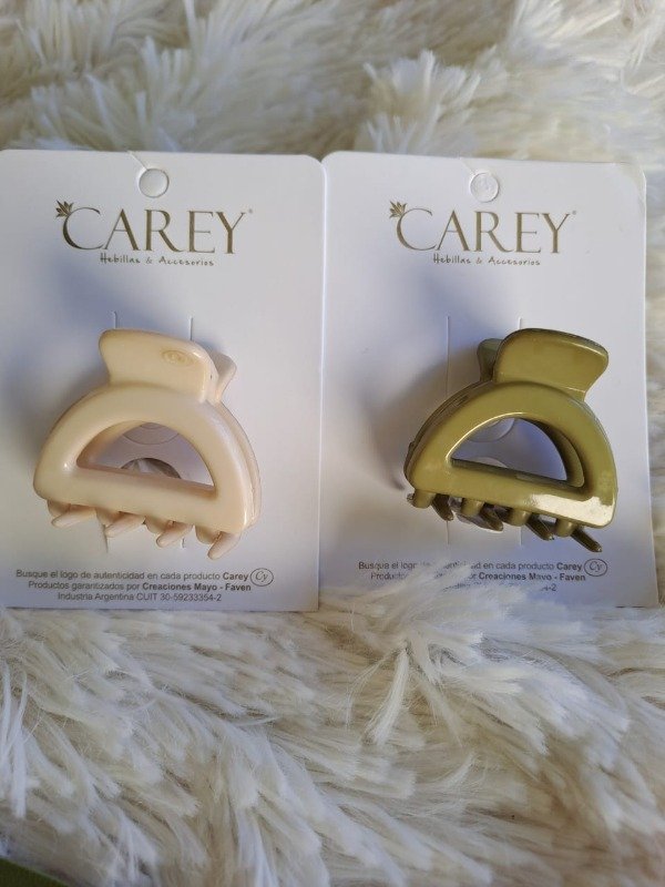 Producto - 6073OI CAREY Broche Bombe Calado chico (el par) Natural/Verde Seco