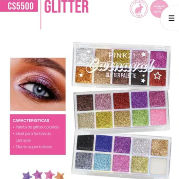 Producto - Paleta de GLITTER pink21