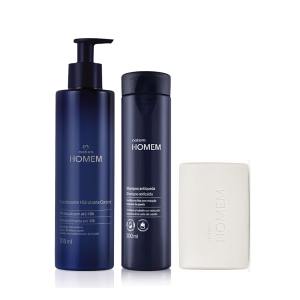 Producto - Combo Homem Masculino (Crema + Shampoo anticaída + Jabón)