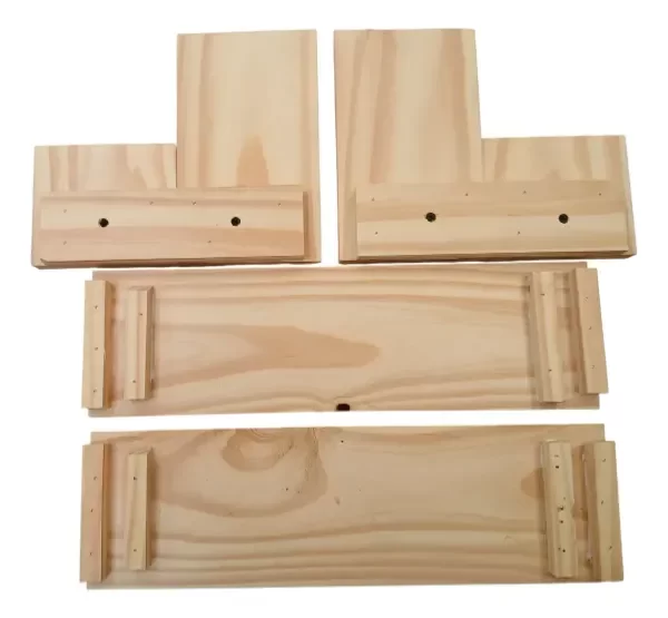 Producto - Exhibidor Estanteria Desarmable Madera 2 Escalones - 1