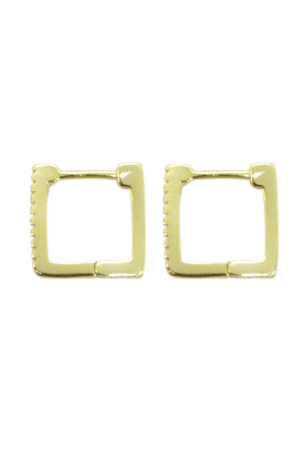 Producto - Aros cuadrados con cubics gold
