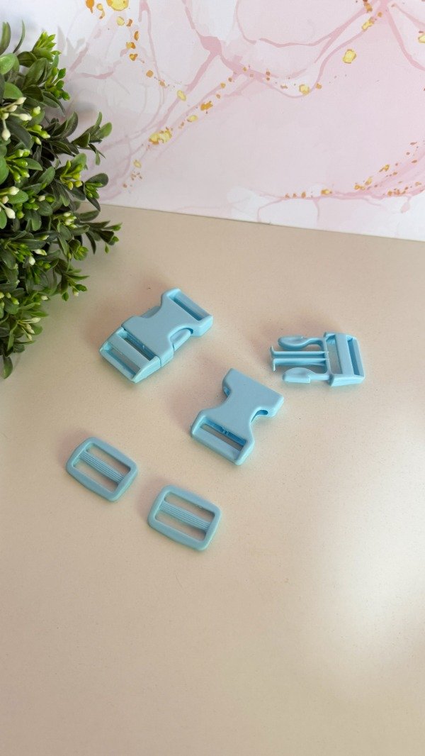 Producto - Pack broche mas regulador celeste P-25