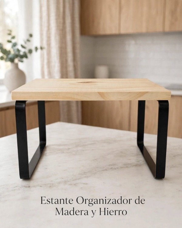 Producto - Estante Organizador Madera y Hierro - 9