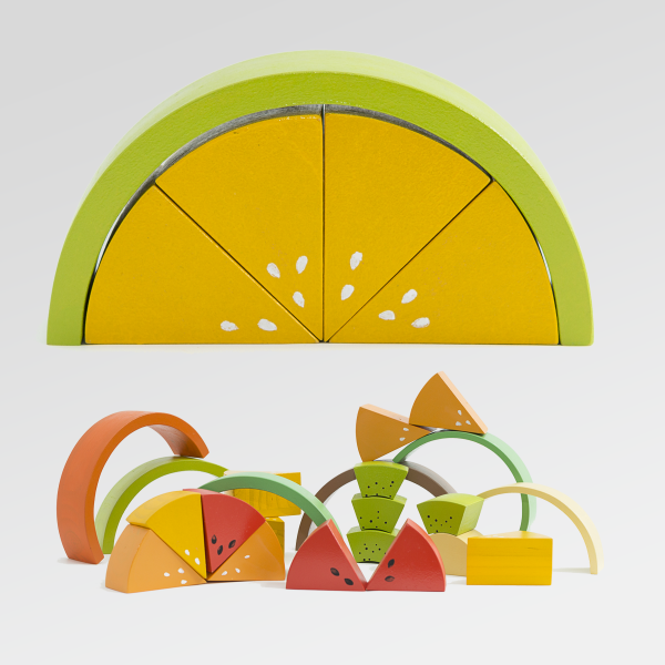 Producto - Bloques de madera - Fruta LIMA - 20 cm - Juguete Didáctico