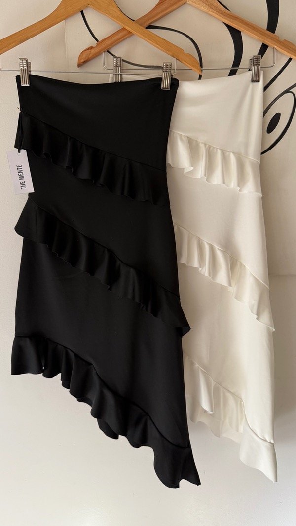 Producto - Vestido strapless volados blanco