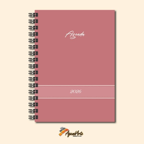 Producto - Agenda 2026 - Tapa Dura A5 - Vista Semanal - Rosa