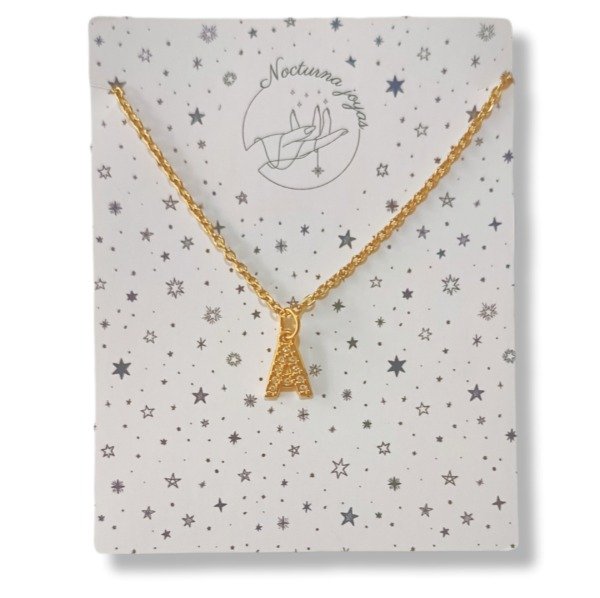 Producto - Collar inicial con cubic