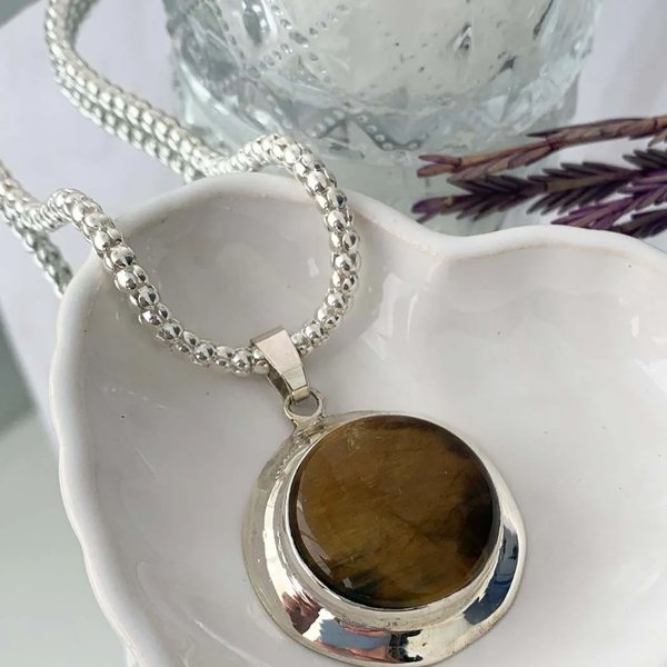 Producto - Dije piedra natural ojo de tigre