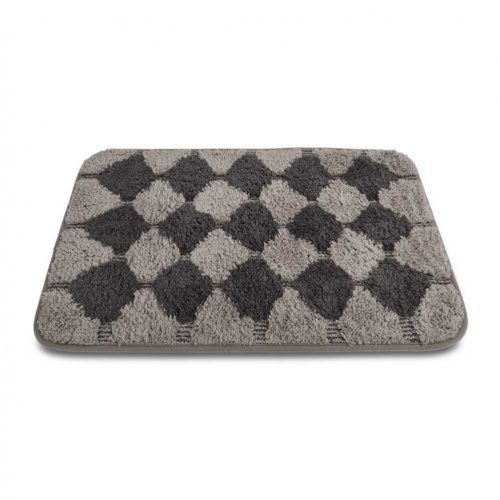 Producto - Alfombra baño 40 x 60 cm rombos gris claro y oscuro (codigo B0447)