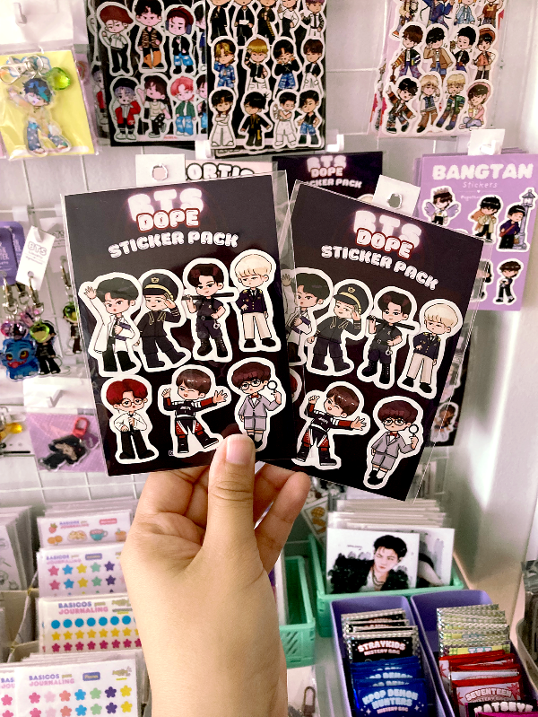 Producto - Plancha de Stickers BTS DOPE