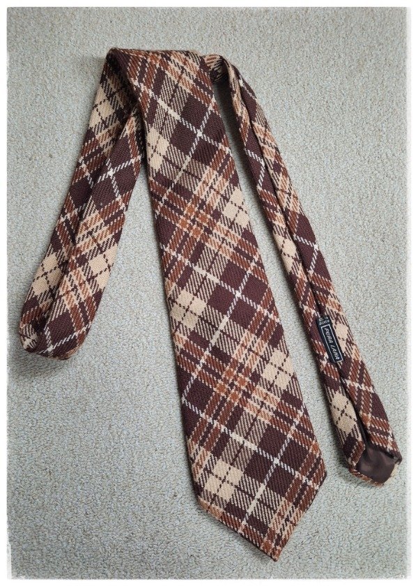 Producto - Corbata Vintage Escocés Marrón