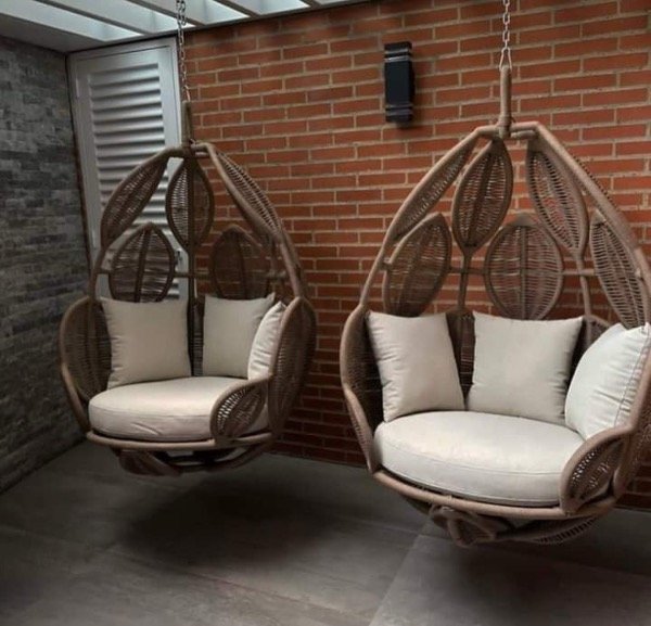 Producto - Hamaca Colgante Con Almohadones Hojas