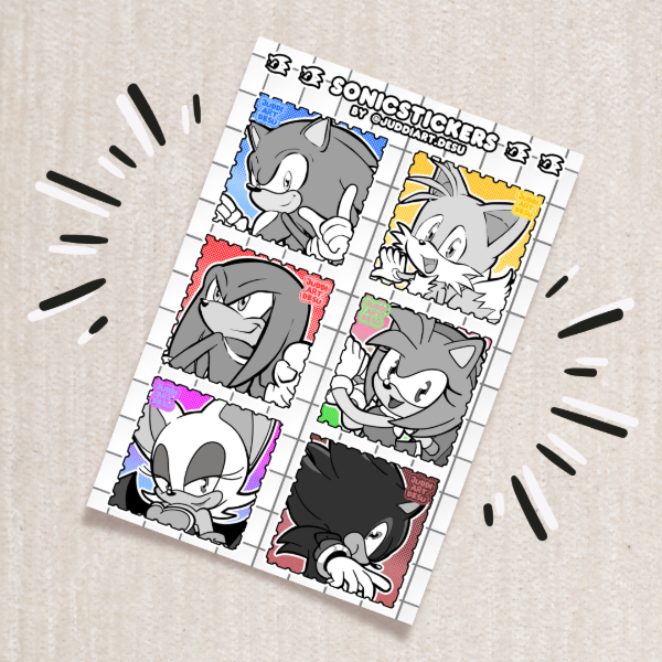 Producto - Planchita Stickers Sonic