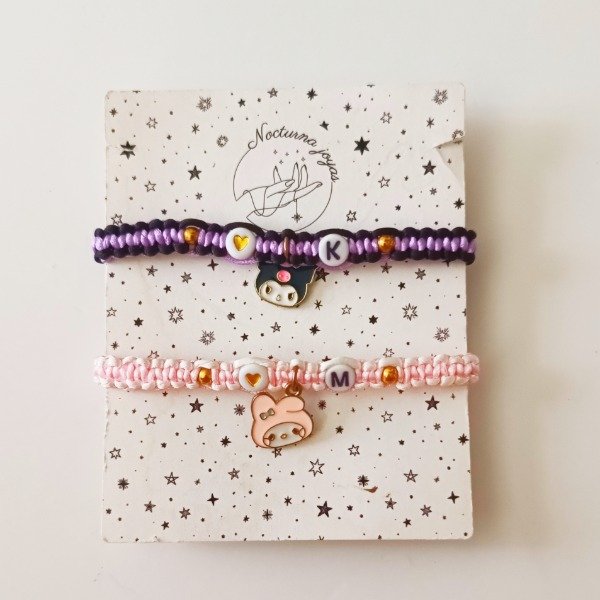 Producto - Pulseras kuromi y My Meloddy esmaltadas