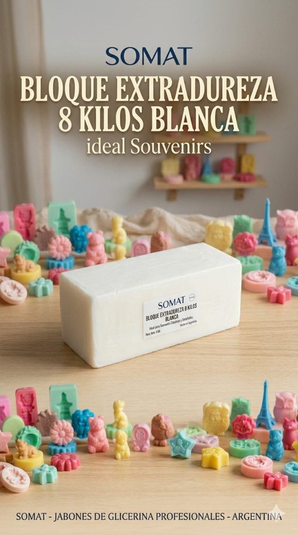 Producto - Bloque 8 kilos BASE EXTRADUREZA IDEAL SOUVENIRS BLANCA