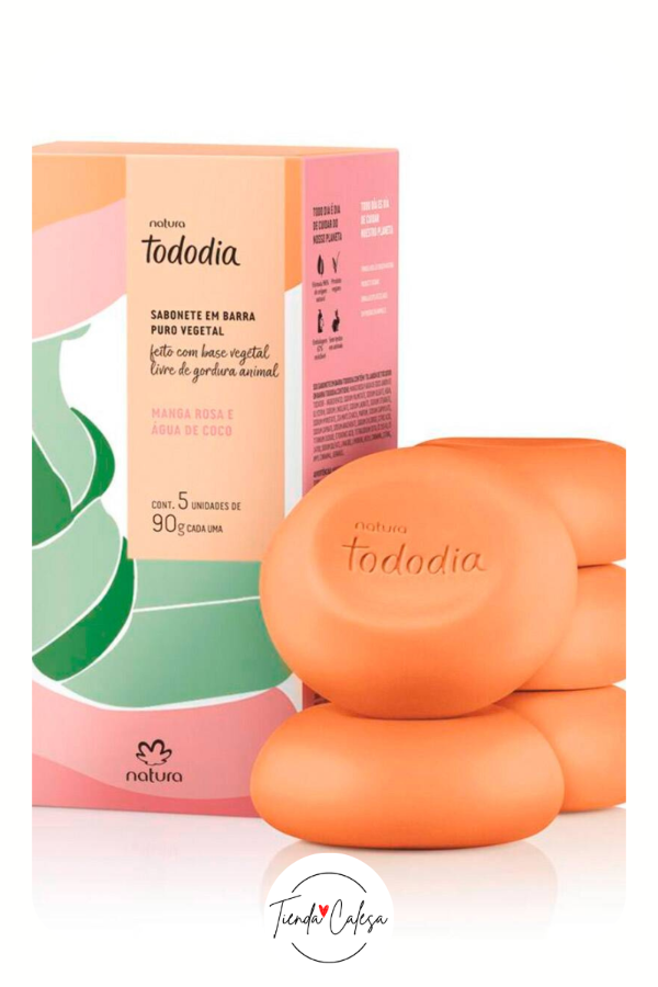 Producto - Tododía - Jabones en barra - Mango Rosa y Agua de Coco (5 unidades)