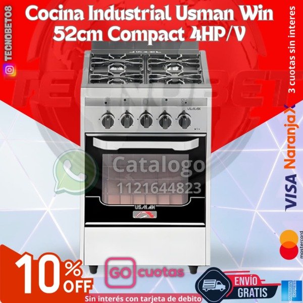 Producto - COCINA INDUSTRIAL USMAN WIN 52CM COMPACT 4HP/V