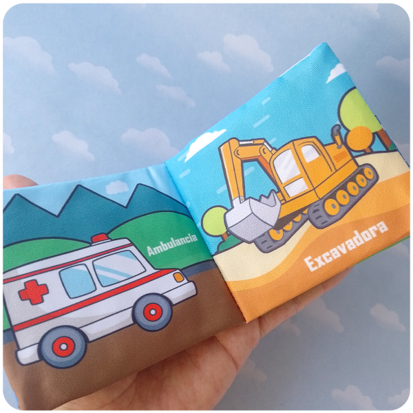 Producto - Libro de Tela Sensorial - Vehículos