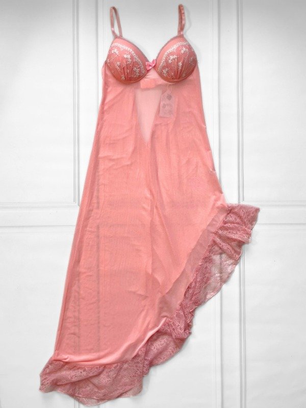 Producto - Long Pink Night Gown (100)