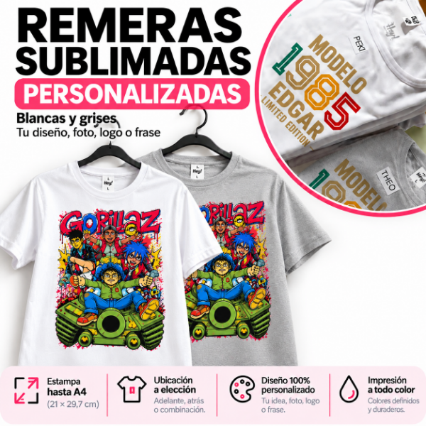 Producto - Remera Sublimada Personalizada - Adulto - 0