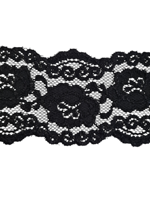Producto - PUNTILLA NEGRO ELASTIZADA 60MM