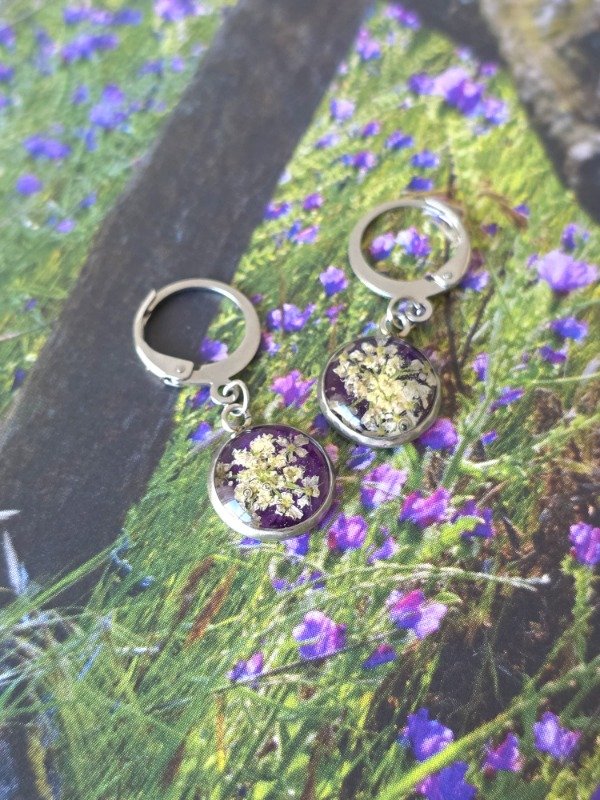 Producto - aros destellos y violetas