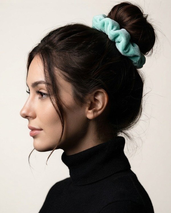 Producto - Scrunchies Gomita Para Pelo Plush Liso x unidad - 0