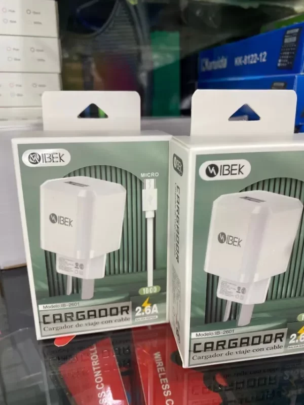 Producto - Cargador IBEK 2.6A MICRO TipoB