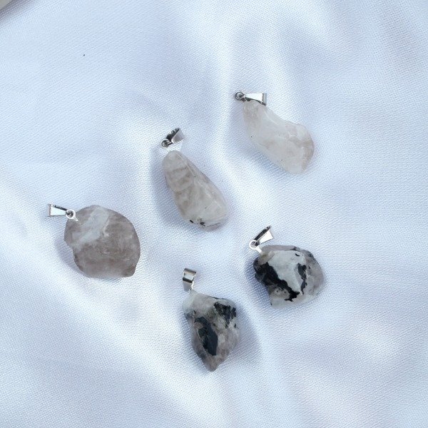 Producto - Dije Piedra de Luna Blanca (Adularia)