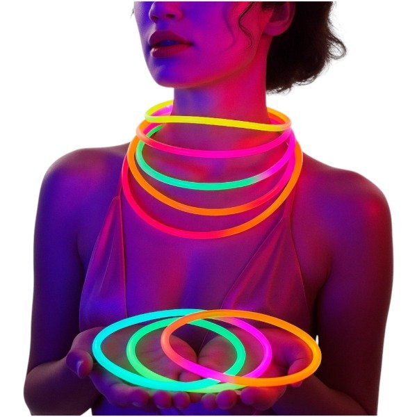 Producto - 50 Collares Luminosos Químicos de Neón
