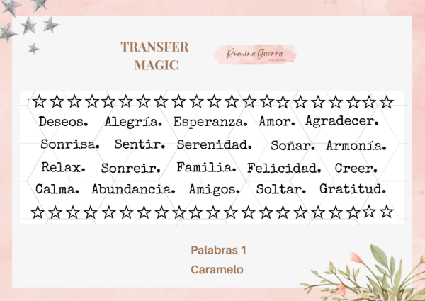 Producto - Transfer magic - Palabras 1 Negro