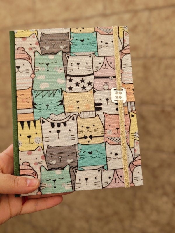 Producto - Agenda gatitos verde