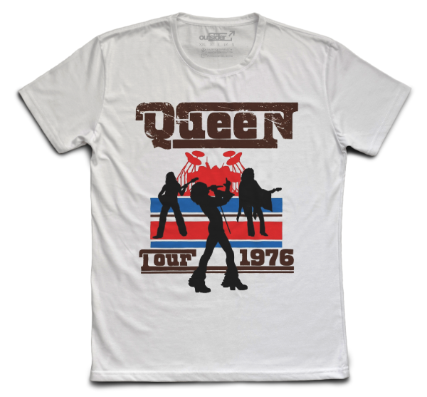 Producto - Remera Queen - Tour 1976 - Blanca - 0