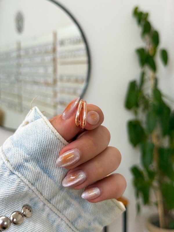 Producto - Argollitas acero rose ovaladitas