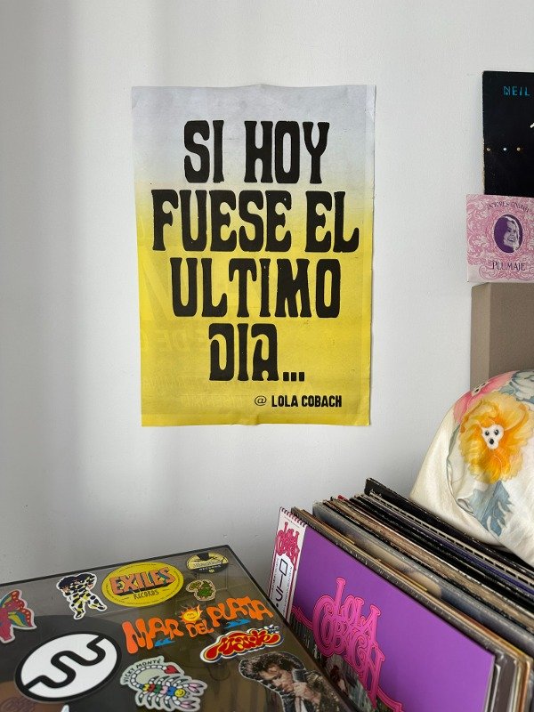 Producto - Afiche Letterpress "Último Día" de Lola Cobach 51x36 CM