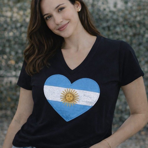 Producto - Remera Corazon Aplique Argentina