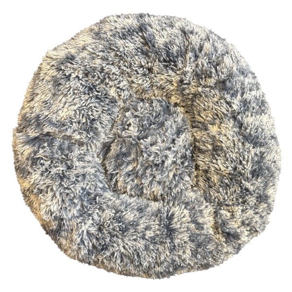 Producto - Cama Nido Antiestrés De Pelo Largo Azul Bicolor