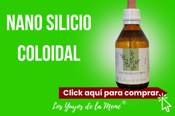 Producto - Nano Silicio Coloidal, frasco gotero de 60 ml. Los Yuyos de la Memé - 0