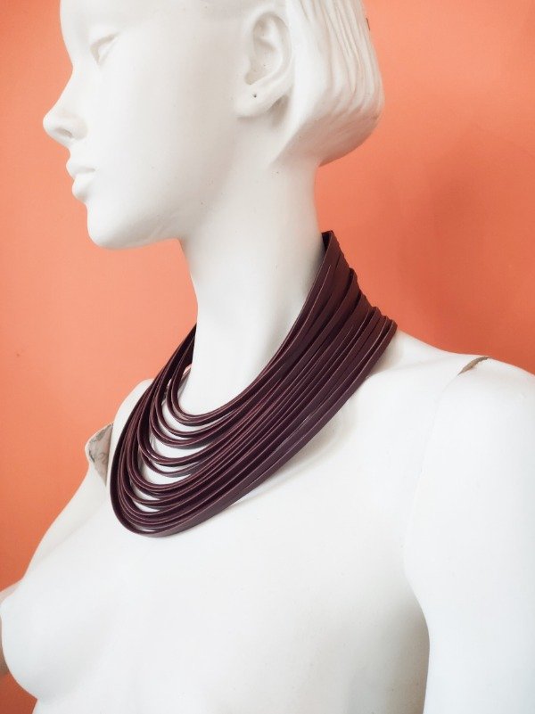 Producto - Collar Tribal Borravino Bifaz - 4
