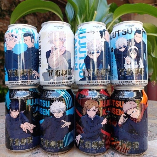 Producto - Coleccion COMPLETA X8 u Gaseosa Jujutsu Kaisen High Up sabor Ramune