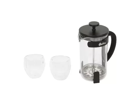 Producto - SET CAFETERA EMBOLO +2 TACITAS